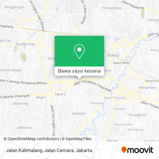 Peta Jalan Kalimalang Jalan Cemara