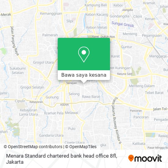 Peta Menara Standard chartered bank head office 8fl