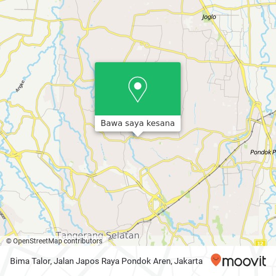 Peta Bima Talor, Jalan Japos Raya Pondok Aren