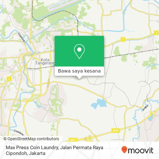 Peta Max Press Coin Laundry, Jalan Permata Raya Cipondoh