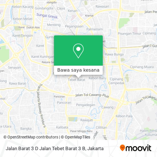 Peta Jalan Barat 3 D Jalan Tebet Barat 3 B