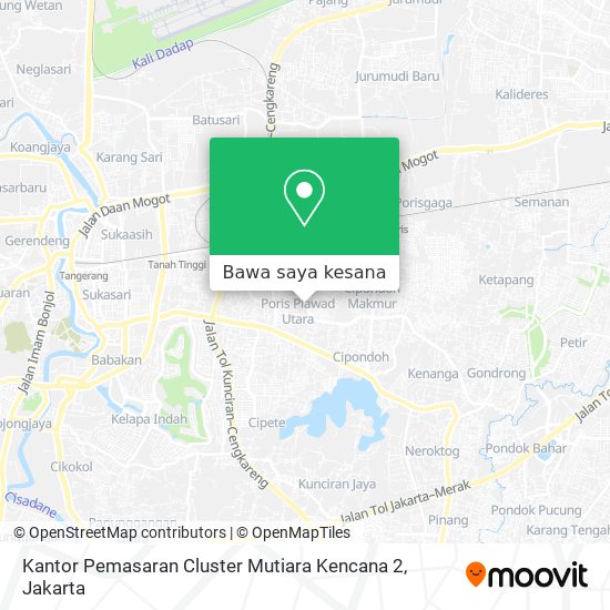 Peta Kantor Pemasaran Cluster Mutiara Kencana 2