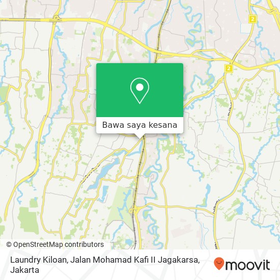 Peta Laundry Kiloan, Jalan Mohamad Kafi II Jagakarsa