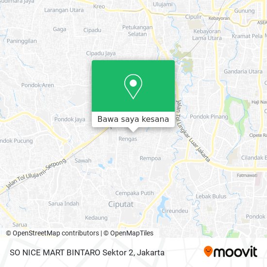 Peta SO NICE MART BINTARO Sektor 2