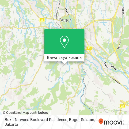 Peta Bukit Nirwana Boulevard Residence, Bogor Selatan
