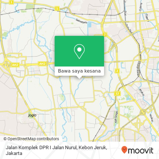 Peta Jalan Komplek DPR I Jalan Nurul, Kebon Jeruk