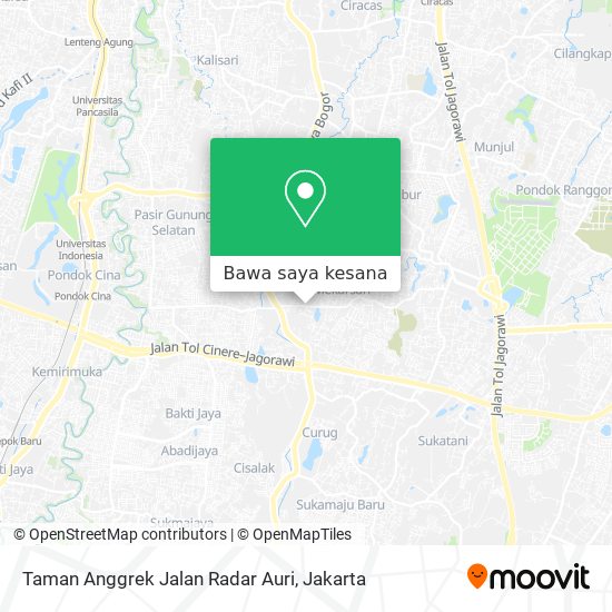 Peta Taman Anggrek Jalan Radar Auri