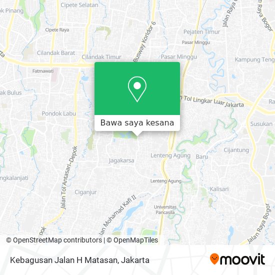 Peta Kebagusan Jalan H Matasan