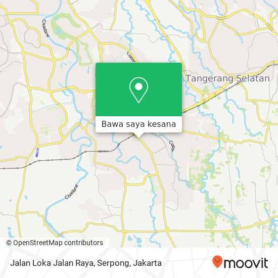 Peta Jalan Loka Jalan Raya, Serpong