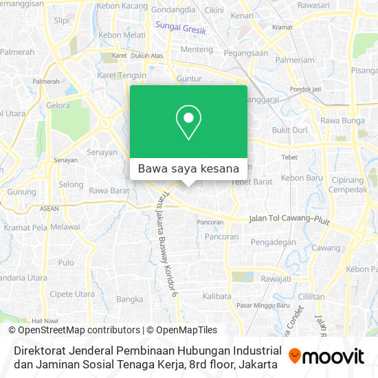 Peta Direktorat Jenderal Pembinaan Hubungan Industrial dan Jaminan Sosial Tenaga Kerja, 8rd floor