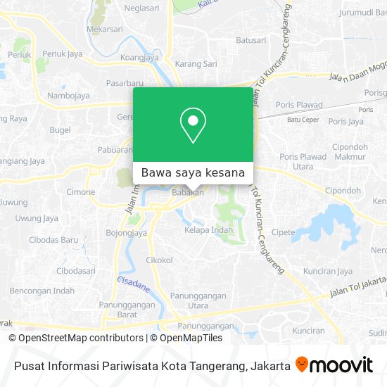 Peta Pusat Informasi Pariwisata Kota Tangerang