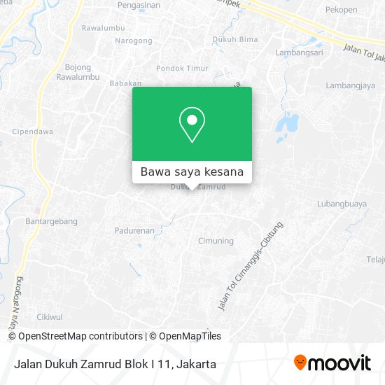 Peta Jalan Dukuh Zamrud Blok I 11