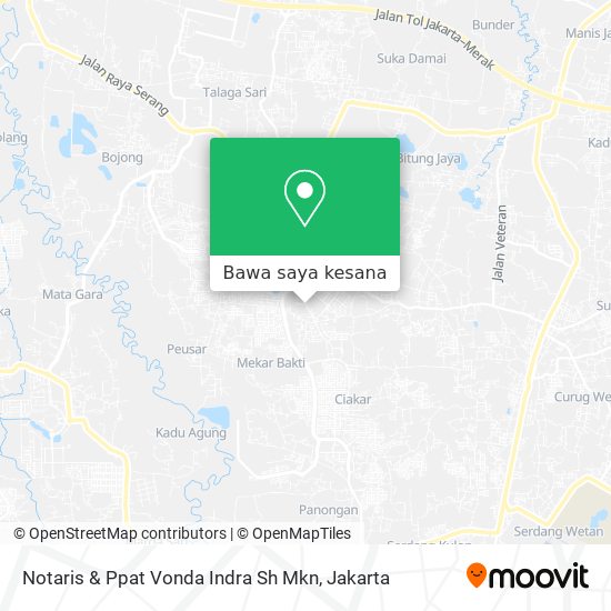 Peta Notaris & Ppat Vonda Indra Sh Mkn