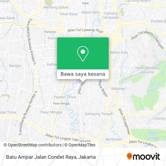 Peta Batu Ampar Jalan Condet Raya