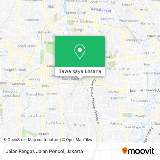 Peta Jalan Rengas Jalan Poncol