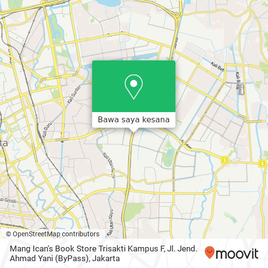 Peta Mang Ican's Book Store Trisakti Kampus F, Jl. Jend. Ahmad Yani (ByPass)