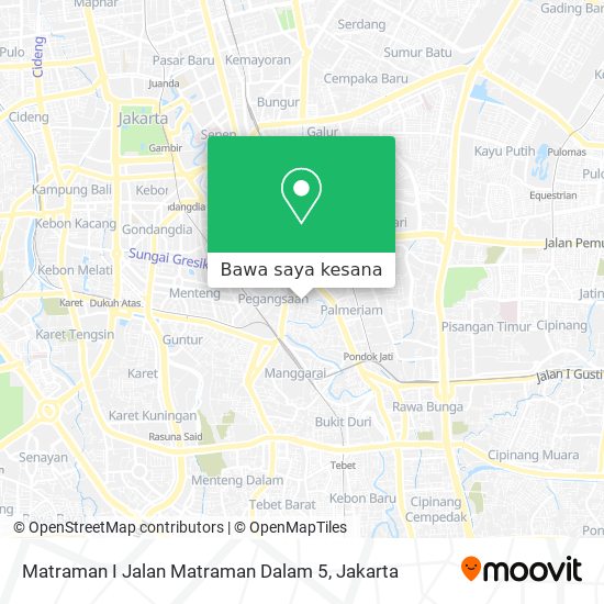 Peta Matraman I Jalan Matraman Dalam 5