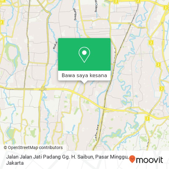 Peta Jalan Jalan Jati Padang Gg. H. Saibun, Pasar Minggu