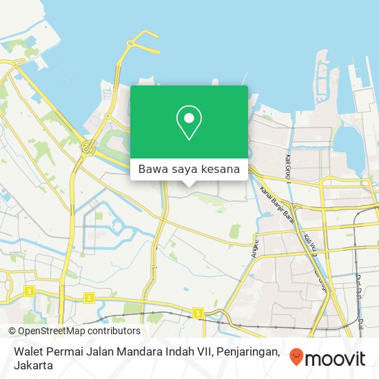 Peta Walet Permai Jalan Mandara Indah VII, Penjaringan