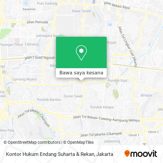 Peta Kontor Hukum Endang Suharta & Rekan