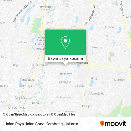 Peta Jalan Raya Jalan Sono Kembang