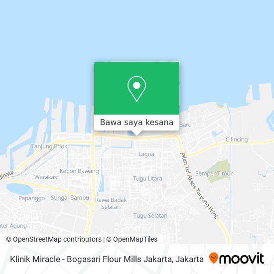 Peta Klinik Miracle - Bogasari Flour Mills Jakarta