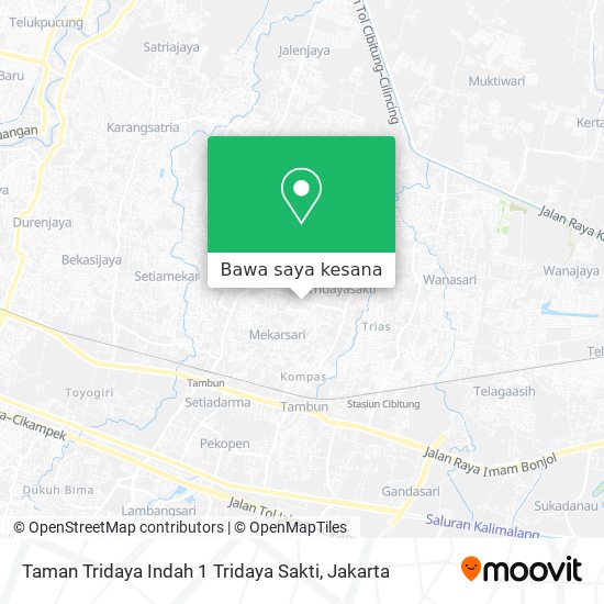 Peta Taman Tridaya Indah 1 Tridaya Sakti