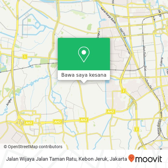 Peta Jalan Wijaya Jalan Taman Ratu, Kebon Jeruk