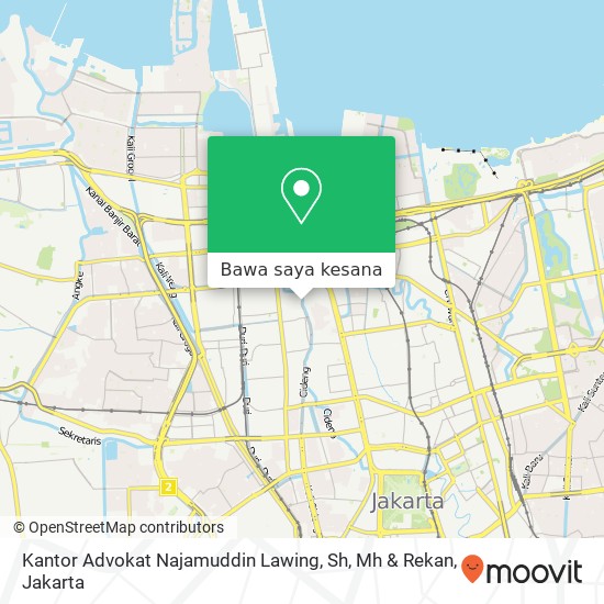 Peta Kantor Advokat Najamuddin Lawing, Sh, Mh & Rekan