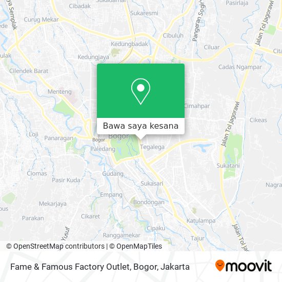 Peta Fame & Famous Factory Outlet, Bogor