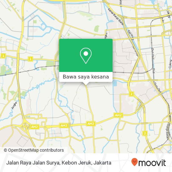 Peta Jalan Raya Jalan Surya, Kebon Jeruk