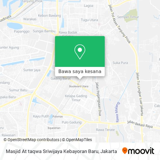 Peta Masjid At taqwa Sriwijaya Kebayoran Baru