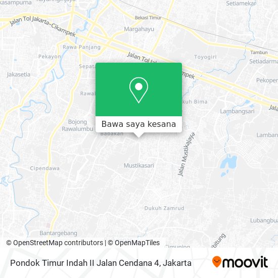 Peta Pondok Timur Indah II Jalan Cendana 4