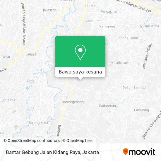Peta Bantar Gebang Jalan Kidang Raya