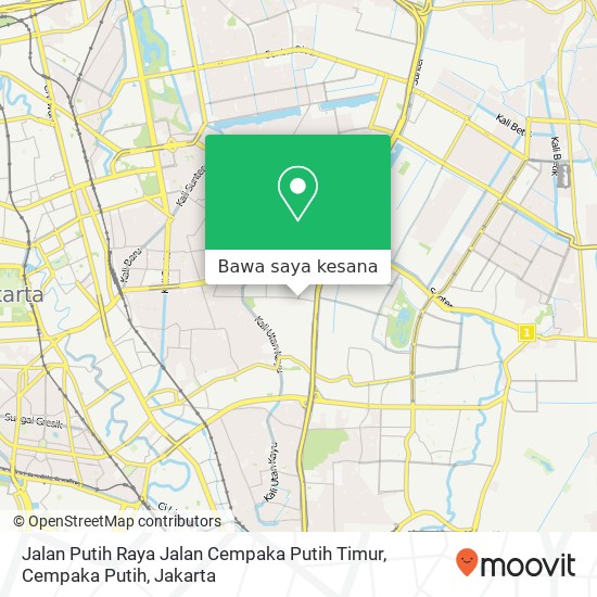 Peta Jalan Putih Raya Jalan Cempaka Putih Timur, Cempaka Putih