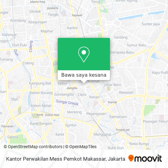 Peta Kantor Perwakilan Mess Pemkot Makassar