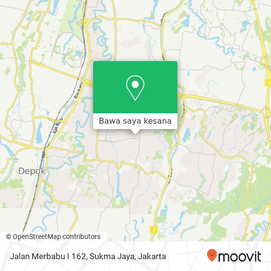 Peta Jalan Merbabu I 162, Sukma Jaya