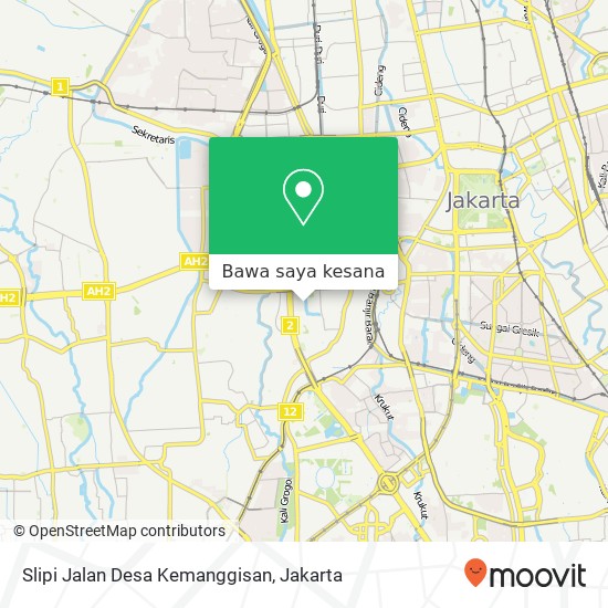 Peta Slipi Jalan Desa Kemanggisan