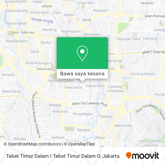 Peta Tebet Timur Dalam I Tebet Timur Dalam O