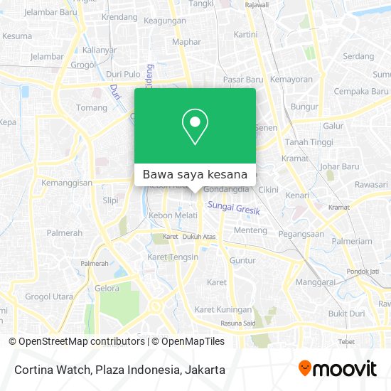 Peta Cortina Watch, Plaza Indonesia