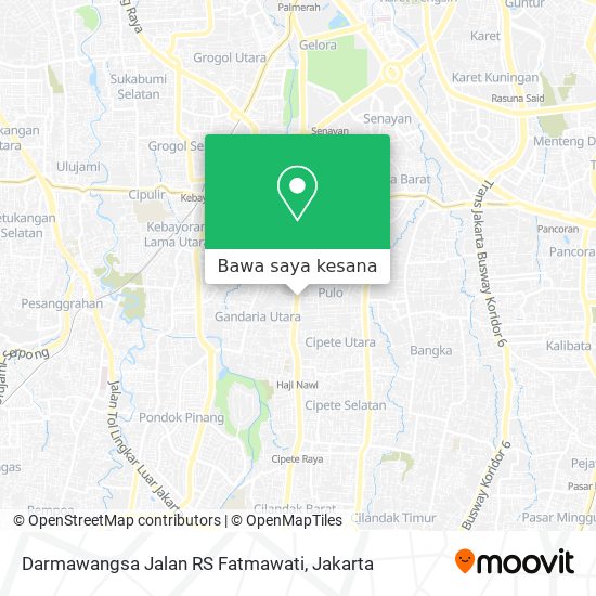 Peta Darmawangsa Jalan RS Fatmawati