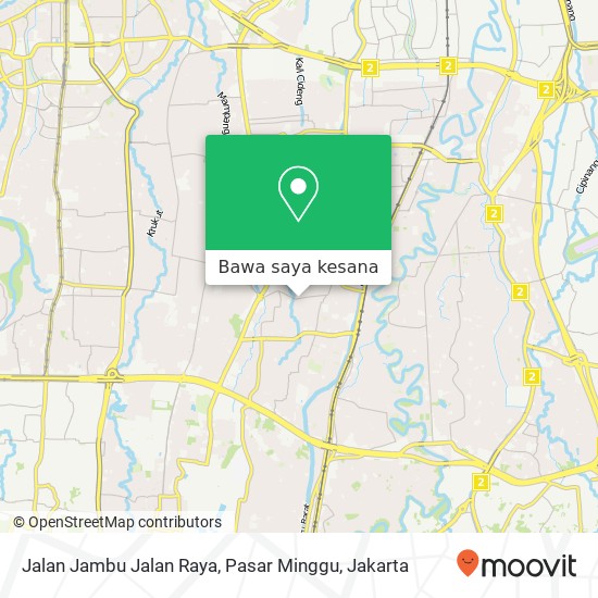 Peta Jalan Jambu Jalan Raya, Pasar Minggu