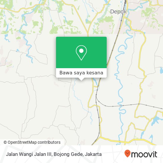 Peta Jalan Wangi Jalan III, Bojong Gede