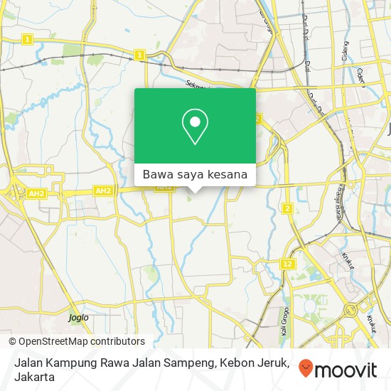 Peta Jalan Kampung Rawa Jalan Sampeng, Kebon Jeruk