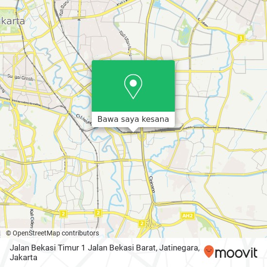 Peta Jalan Bekasi Timur 1 Jalan Bekasi Barat, Jatinegara