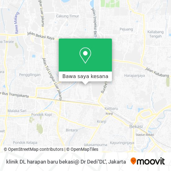 Peta klinik DL harapan baru bekasi@ Dr Dedi"DL"