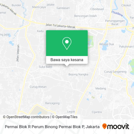 Peta Permai Blok R Perum Binong Permai Blok P, Curug