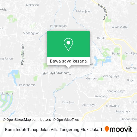 Peta Bumi Indah Tahap Jalan Villa Tangerang Elok
