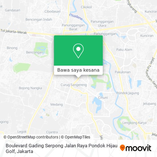 Peta Boulevard Gading Serpong Jalan Raya Pondok Hijau Golf