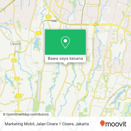 Peta Marketing Mobil, Jalan Cinere 1 Cinere